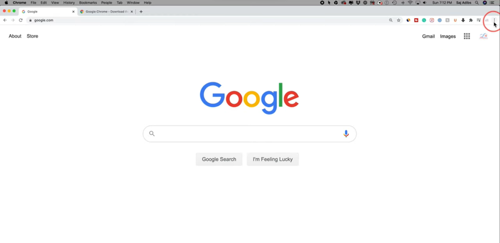 choosing a settings in google - three points